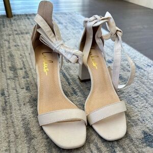 Lulu's Cream Heeled Sandals